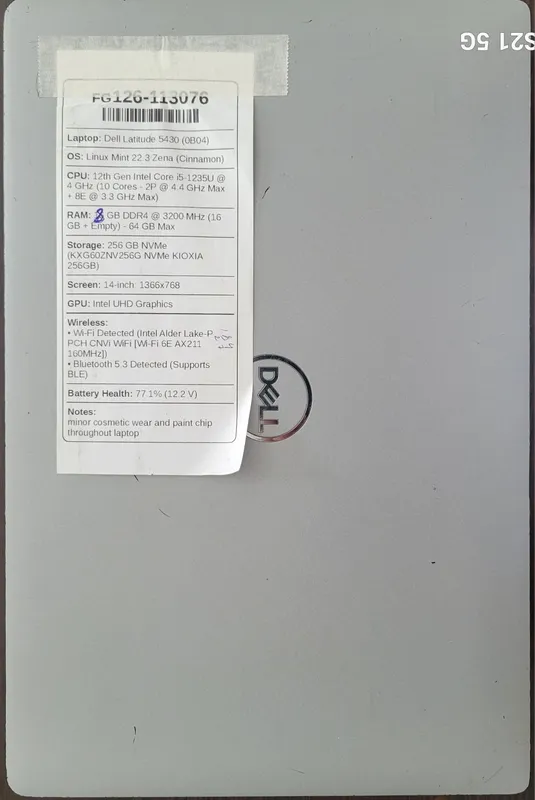 Notebook DELL LATITUDE 5430 4 Notebook DELL LATITUDE 5430 4