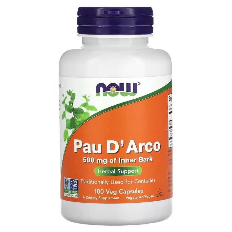 NOW Foods Pau D'Arco кора муравьиного дерева 1 NOW Foods Pau D'Arco кора муравьиного дерева 1