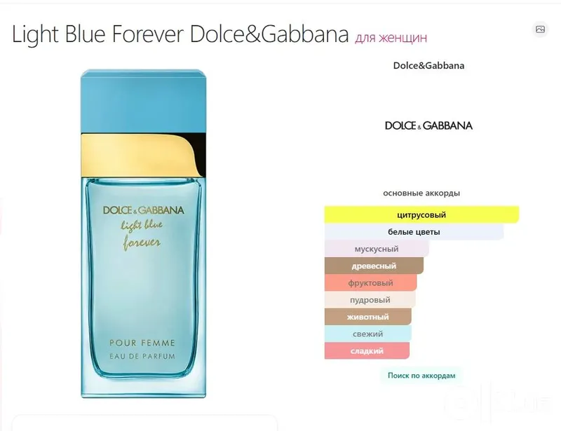 Женский парфюм D&G Light Blue Forever, 100 мл, EDP 5 Женский парфюм D&G Light Blue Forever, 100 мл, EDP 5