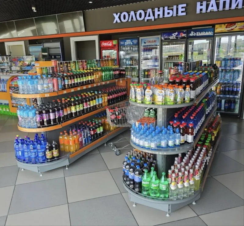 Доконлар учун полкалар, Темир стеллаж, Прилавка, Витрина, Токча, 4
