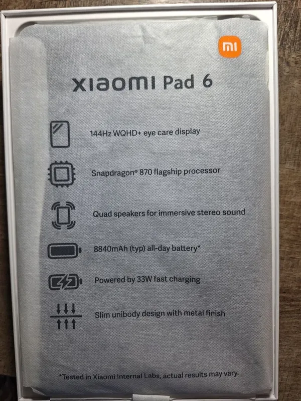 планшет xiaomi pad 6 8/256 гб. +чехол, стекло стоит. — фото 4