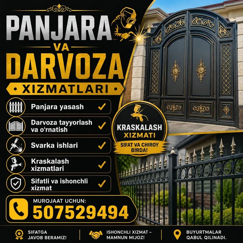 Panjara perila kraska xizmatkari svarka xizmatlari 1 Panjara perila kraska xizmatkari svarka xizmatlari 1