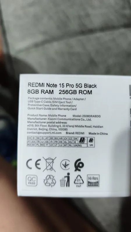 Redmi not 15pro 5G Redmi not 15pro 5G
