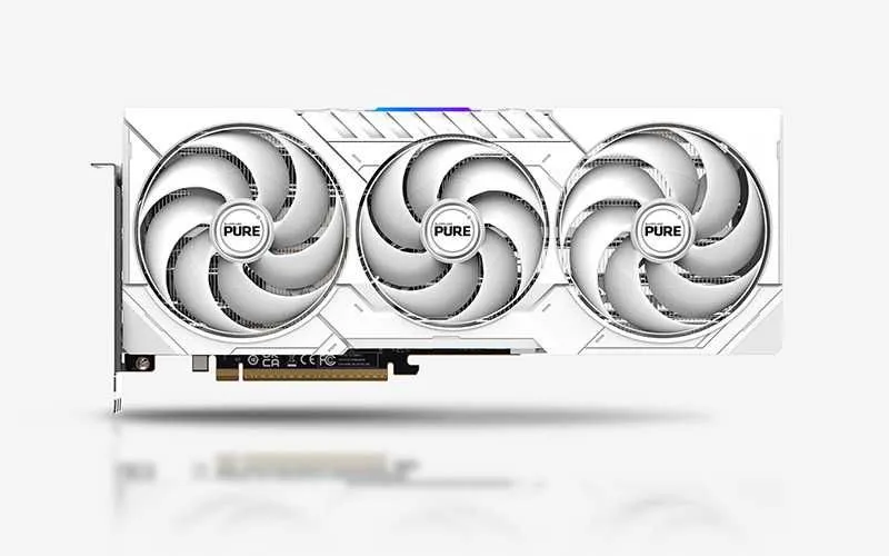 ; Видеокарта SAPPHIRE Pure AMD RADEON RX9070 16Gb white — фото 1