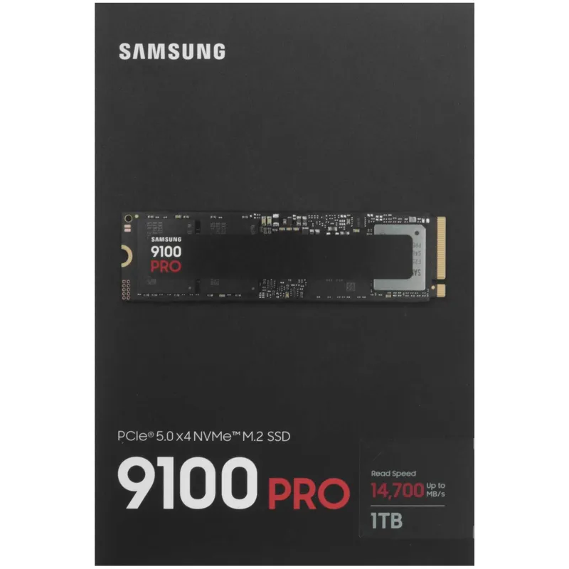 - Твердотельный накопитель SSD M.2 1TB Samsung 9100 PRO NVMe PCIe 5.0 3