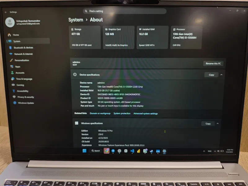 Lenovo ideapad slim 5 intel i5-13500H 4