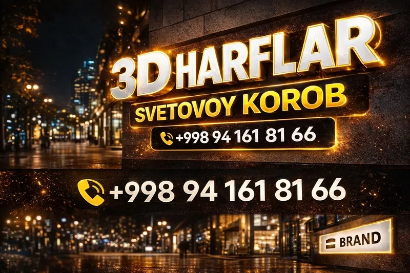 3D Harflar | Lightbox | Banner | Arakal | Reklama Xizmati — фото 1