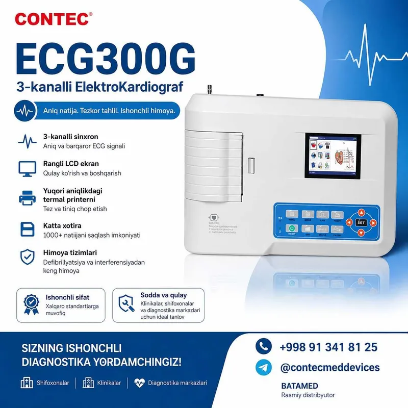 CONTEC ECG300G — Elektrokardiograf. EKG
