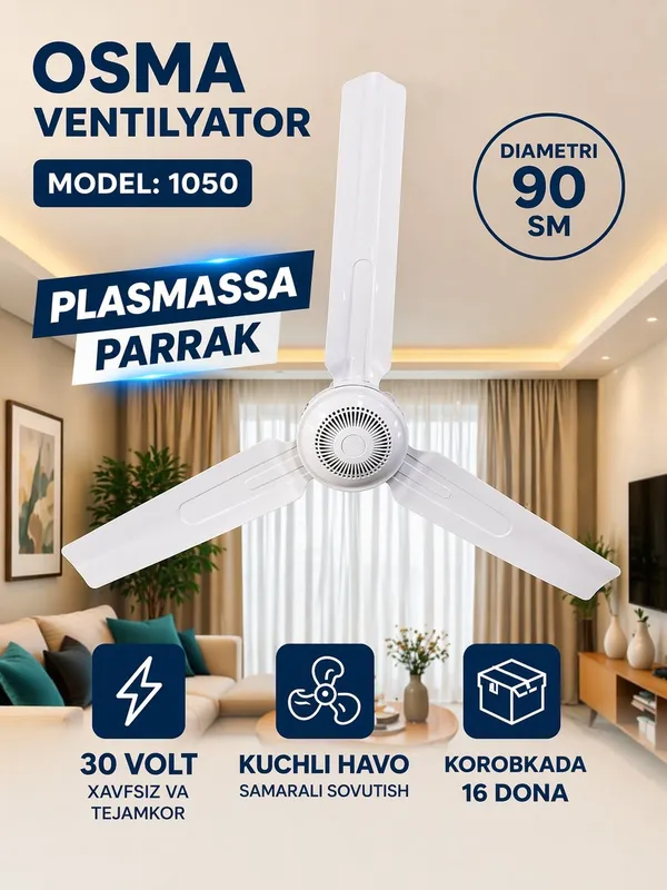Ventilyatorlar osma va stoykali kelishilgan narxlarda — фото 4