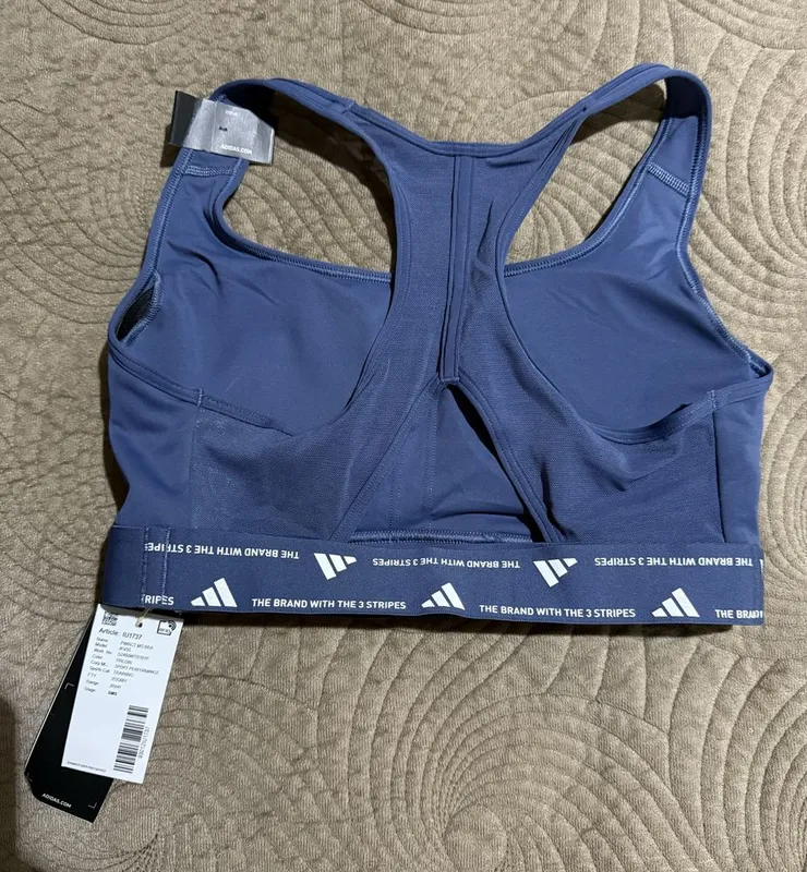 Новый спортивный топ бра Adidas оригинал (Размер S, подойдет на XS) 2 Новый спортивный топ бра Adidas оригинал (Размер S, подойдет на XS) 2