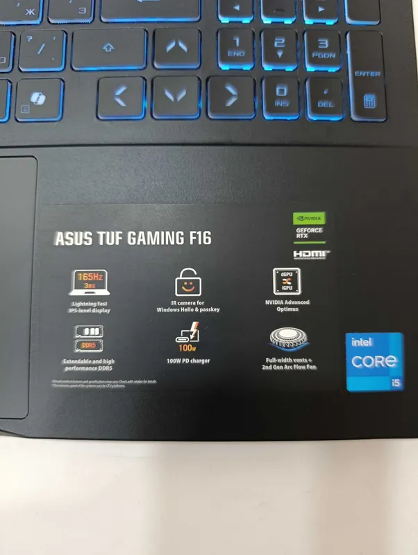 Ноутбук ASUS TUF Gaming F16 16" / 16 Гб / SSD 512 Гб / 90NR0MH1-M003V0 5 Ноутбук ASUS TUF Gaming F16 16" / 16 Гб / SSD 512 Гб / 90NR0MH1-M003V0 5