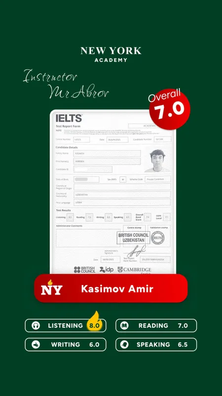 Amerikada o'qigan IELTS 8.0 ustoz | ONLINE Ingliz tili va IELTS — фото 4
