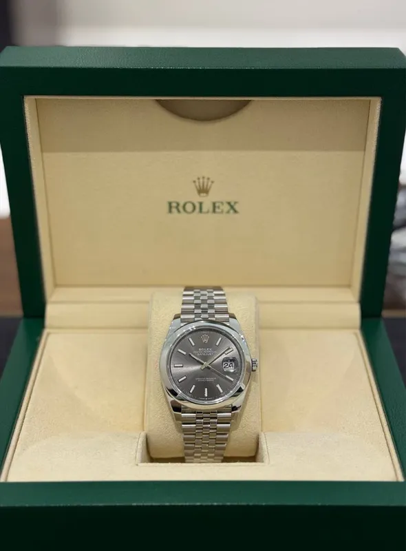 Rolex Datejust 41mm Steel 126300 grey jl