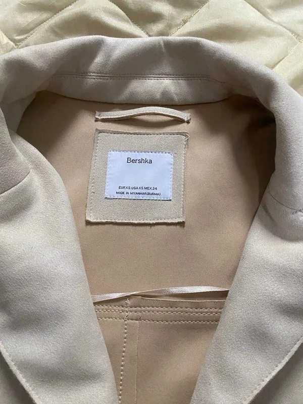 Легкое пльто из замши Bershka подходит до M — фото 1