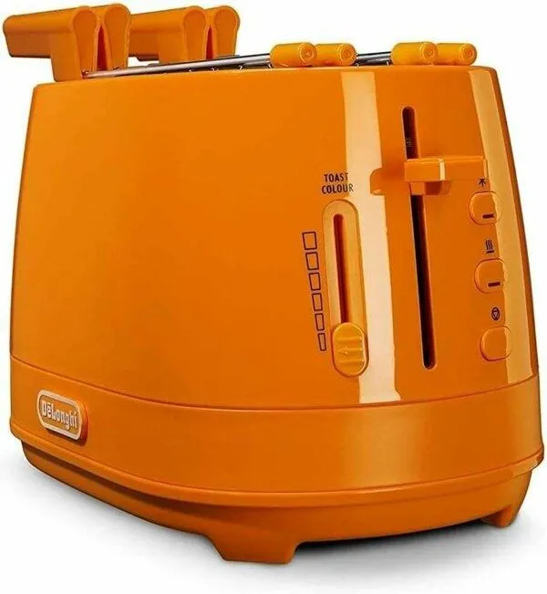 Тостер De'Longhi CTLAP2203 Италия, оригинал 550 Вт, оранжевый, два шир