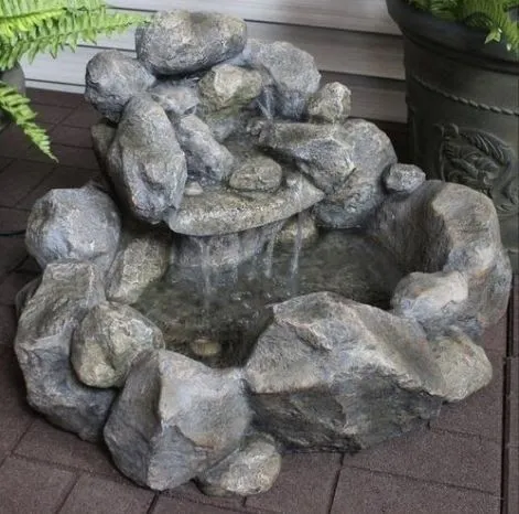 Водопад из искуственный камнями 5
