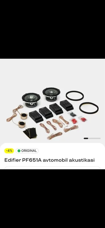 Avtomobil akustikasi Edifier PF651A original kafolati bor