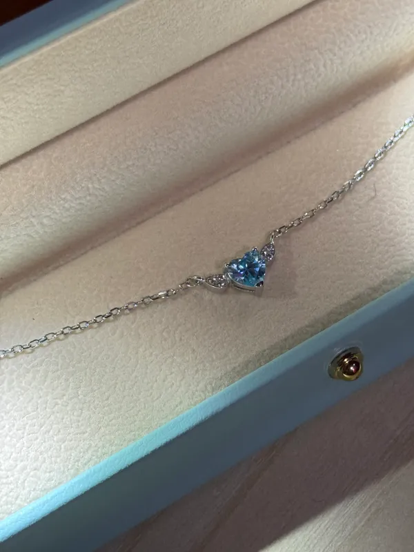 Цепочка из серебра, 925 проба, кристалл циркония