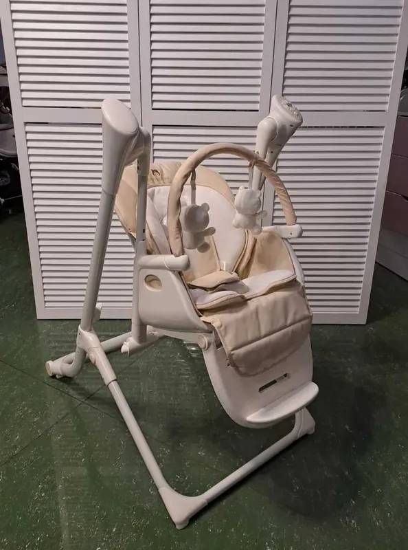 Iningbaby 3-in-1 ovqatlantirish stulchasi, elektr tebranma, transformator 6