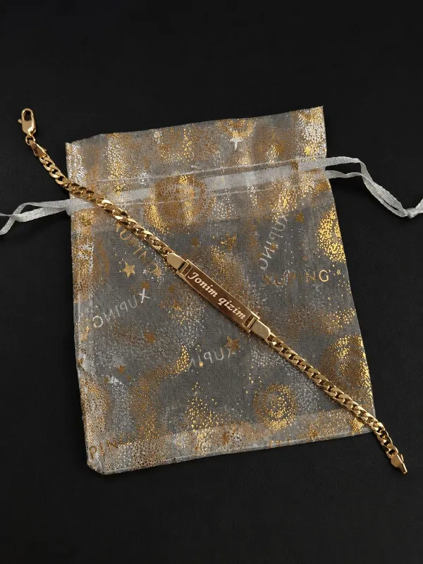"Jonim qizim" yozuvli brasletOddiy shop2+1 "Jonim qizim" yozuvli brasletOddiy shop2+1