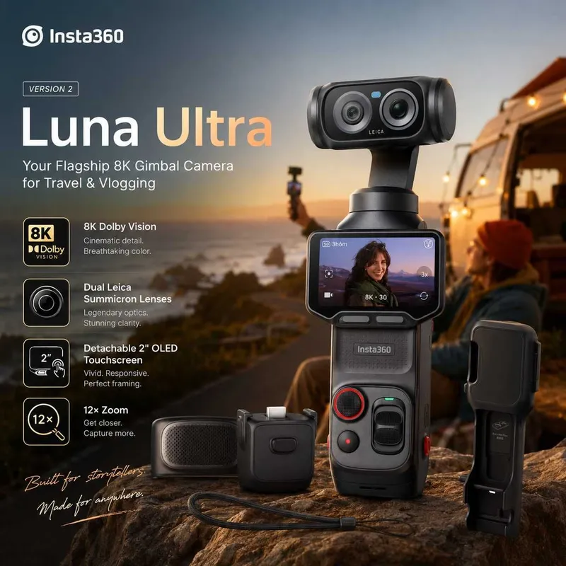 Insta360 Luna Ultra 8K Gimbal Camera / новые — фото 1