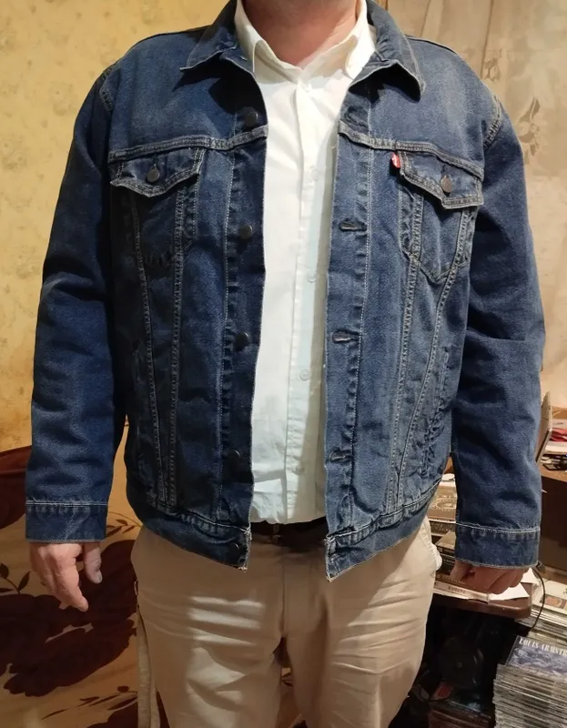 Фирменная джинсовая куртка Levis XL — фото 3