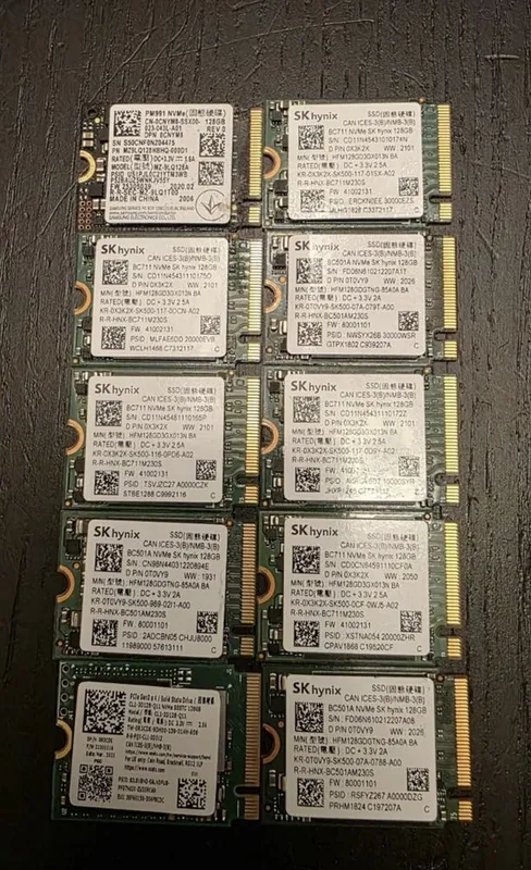 SSD m2 NVME gen 3 -(4) - 128gb в идеале
