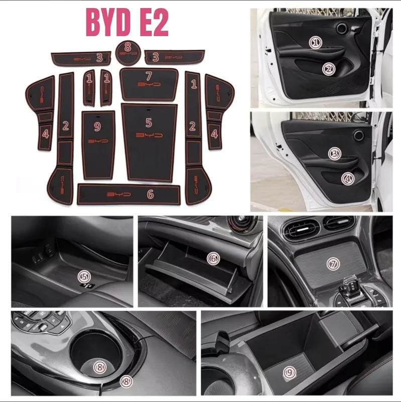 Антискользящие коврики в салон BYD E2 (набор) — фото 3