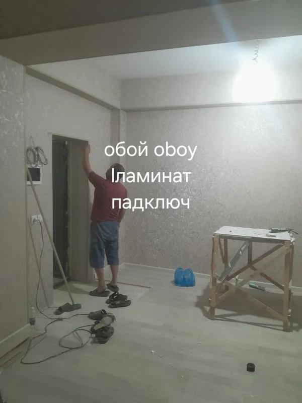 Обой епиштириш поклейка обойев эмуляция ламинат oboy — фото 1