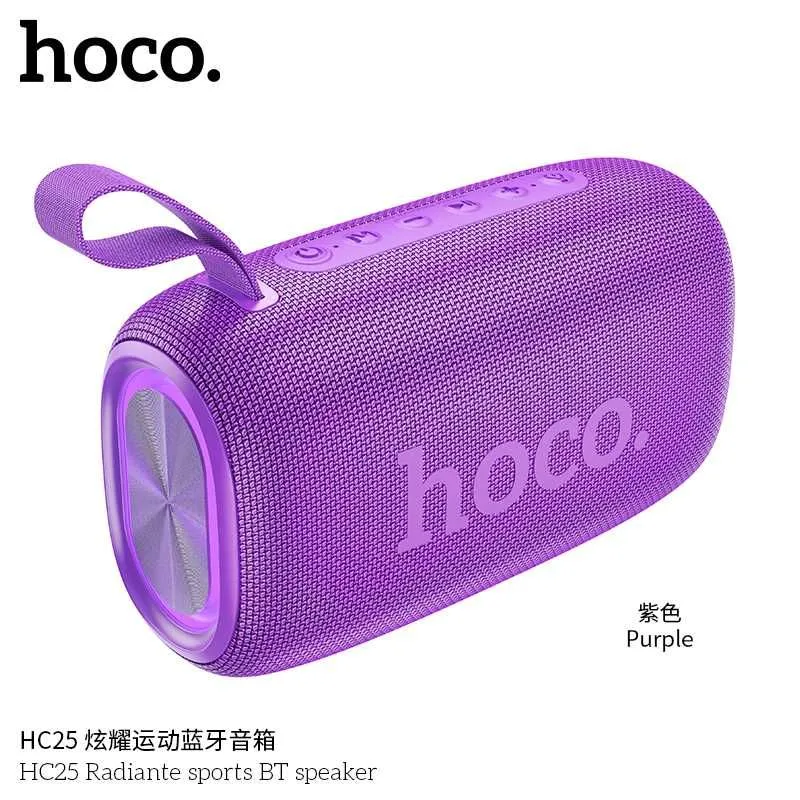 Hoco HC25 Radiante портативная колонка с мощным басом LED-подсветкой — фото 3