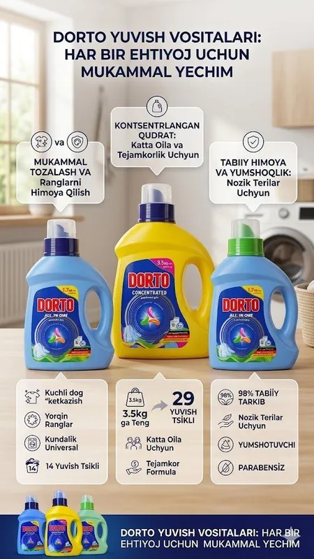 DORTO  All in one 4.5 kg  кир ювиш гели — фото 1