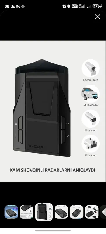 Neoline X-COP 7700s Black antiradar, radar detektori, O'zbekiston uchu 2