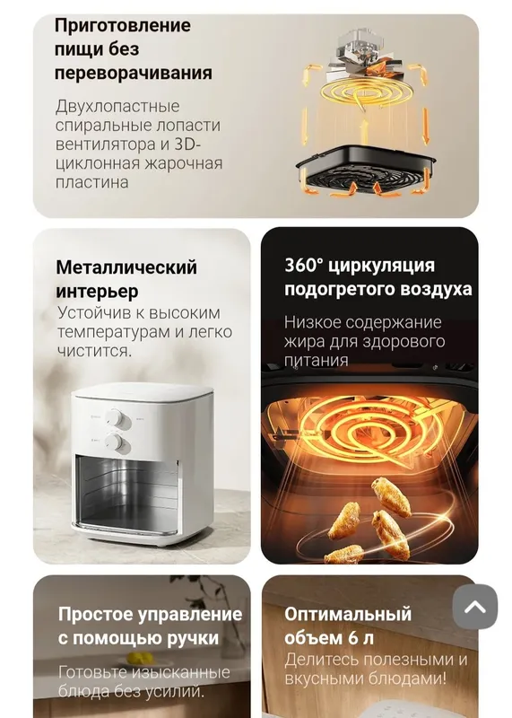 Аэрогриль, Xiaomi Air Fryer Essential 6L New Super Skidka+Garantiya — фото 1