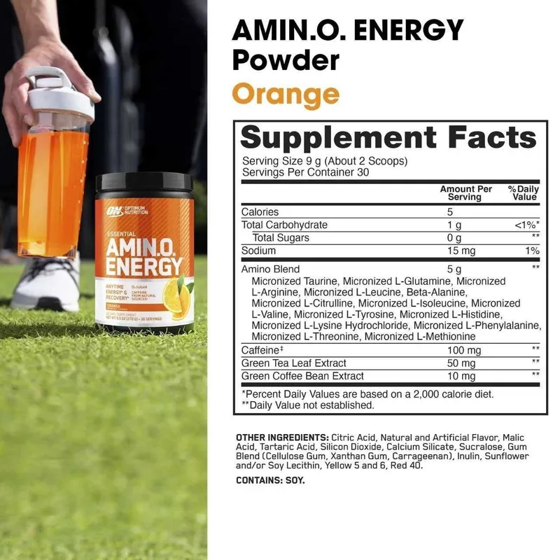 Optimum Nutrition Amino Energy 270 g Orange (AKSIYADA) — фото 2