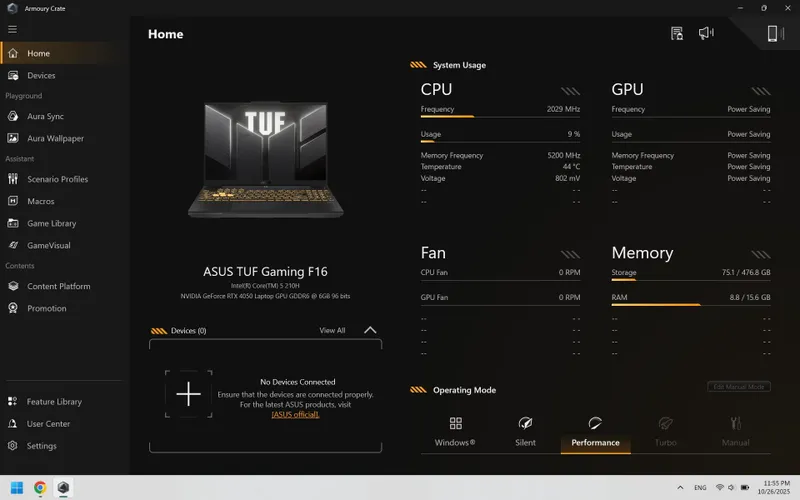 ASUS TUF GAMING F16 | Core 5 210H | RTX 4050 | IPS 144 Hz | 16/512 GB — фото 3