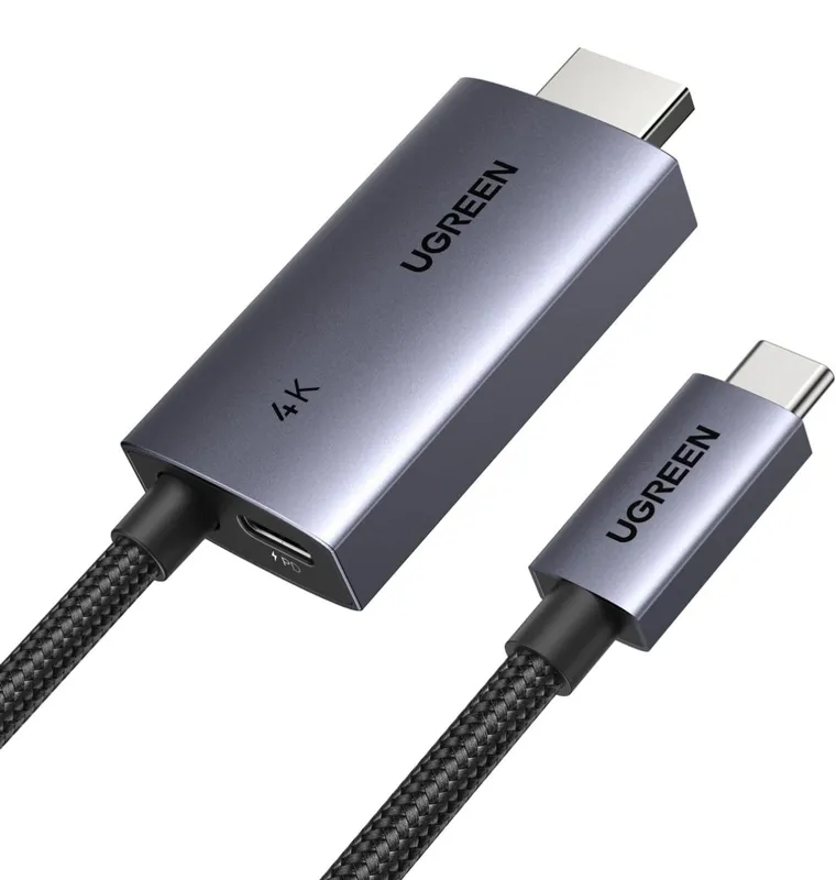 Кабель UGREEN CM675 USB-C → HDMI 4K 60Hz PD 100W HDR10 Dolby Audio (55 — фото 1
