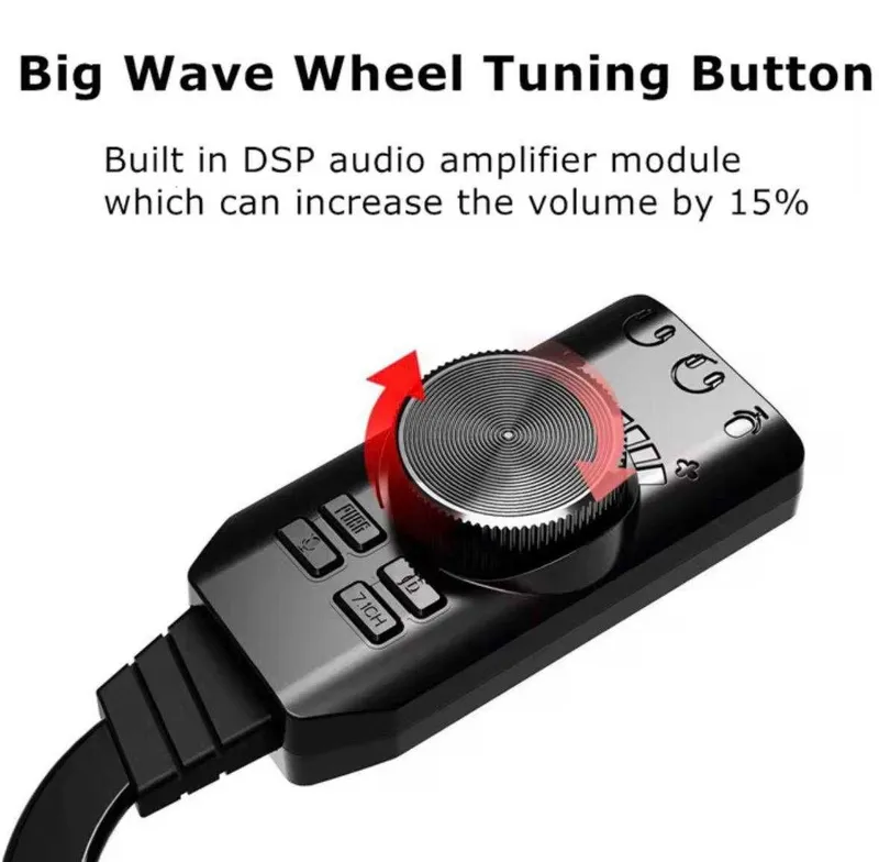 Внешняя звуковая карта PALMEXX AY35 DSP 24bit,USB2.0,7.1CH,GS3 Mark II — фото 3