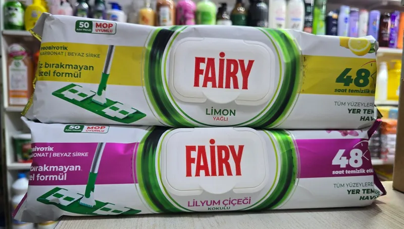 Pol yuvish uchun Fairy salfetkalari