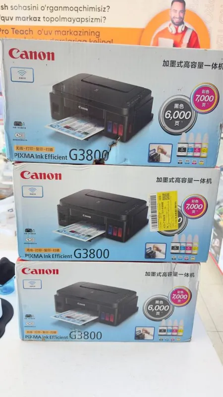 Printer Canon Pixma G3800 Wifi+USB 4ta rangli New New New