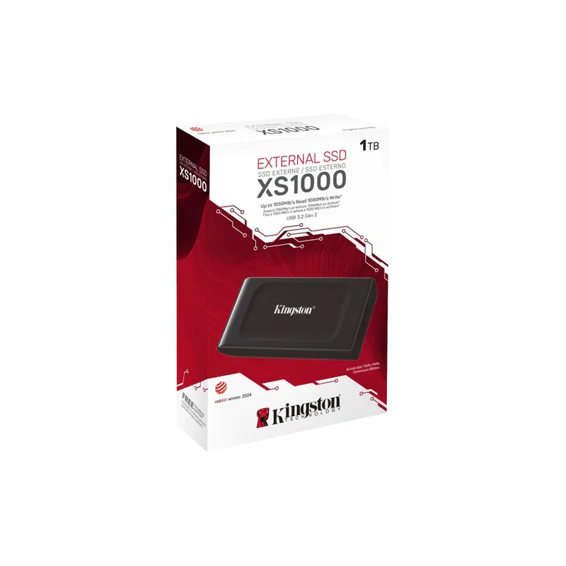 | Внешний диск SSD KINGSTON XS1000 1TB, black USB Type C 1 | Внешний диск SSD KINGSTON XS1000 1TB, black USB Type C 1