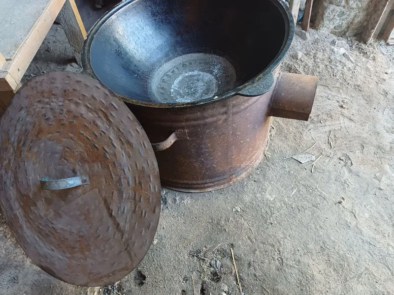 Казан ошагы горелка шлангасымен