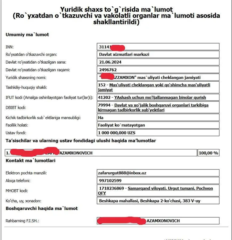 NDS li Firma sotiladi srochna NDS li Firma sotiladi srochna