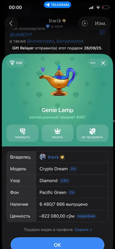 Нфт телеграм подарок (NFT gifts telegram) sovg'a