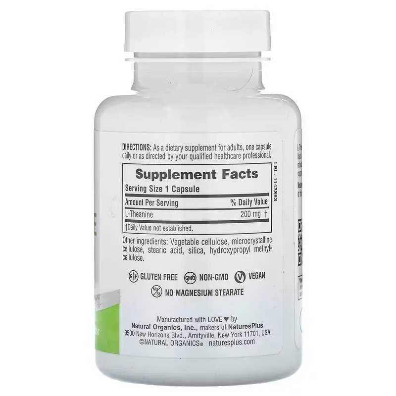 NaturesPlus Pro L-Theanine Pro L-теанин 200 мг l teanin — фото 2 NaturesPlus Pro L-Theanine Pro L-теанин 200 мг l teanin — фото 2