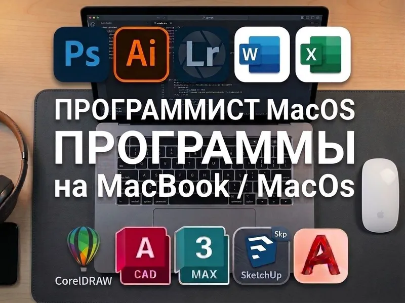 Программист Мак Autocad Corel на MacBook