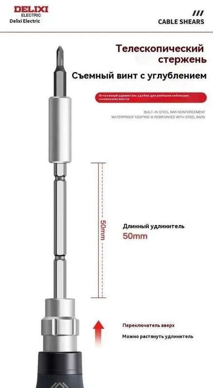 Бренд "DELIXI" D-8183 набор отверток 145 в 1 очень полезен и практичен — фото 5
