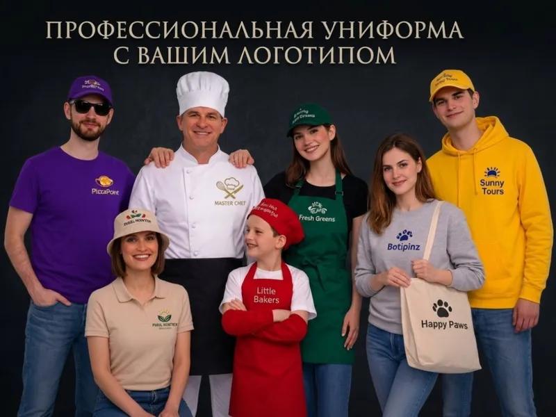 Фартуки с логотипом печать и вышивка fartuk — фото 4