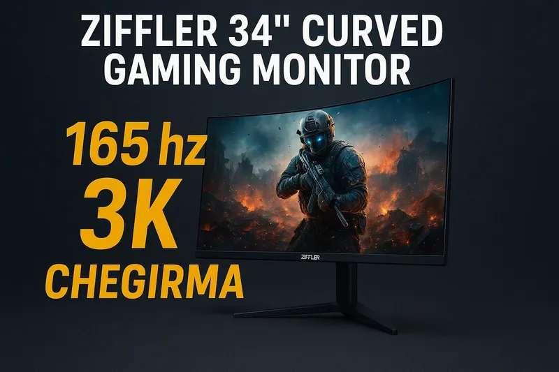 Ziffler 34″ Curved Gaming Monitor – 165 Hz, 3K WQHD – AKSIYA! -