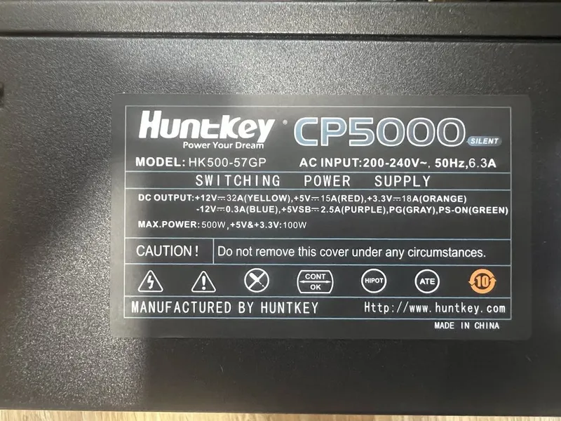 Блок питания Huntkey 500w новый с гарантией 1