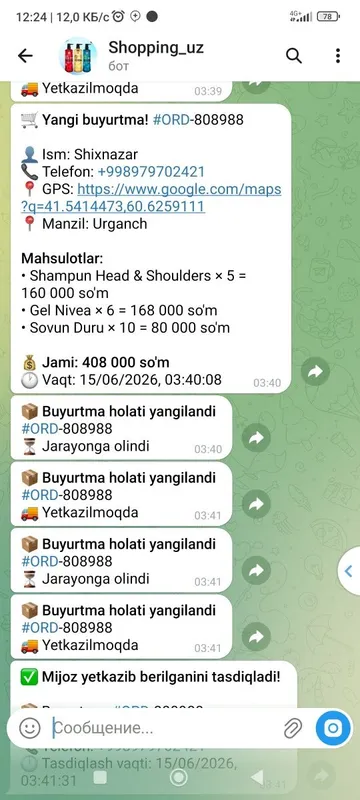 Dastafka bilan ishlaydiganlar uchun web sayt — фото 1